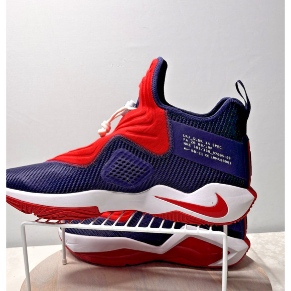 Nike LeBron Soldier 14 “USA” Navy/Red/White Basketball Shoes Size 17 Rare - Picture 2 of 11